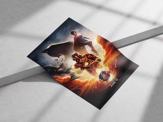 The Flash (Barry Allen), Batman (Bruce Wayne), and Supergirl (Kara Zor-El) from DC Extended Universe Main Subject: The Flash