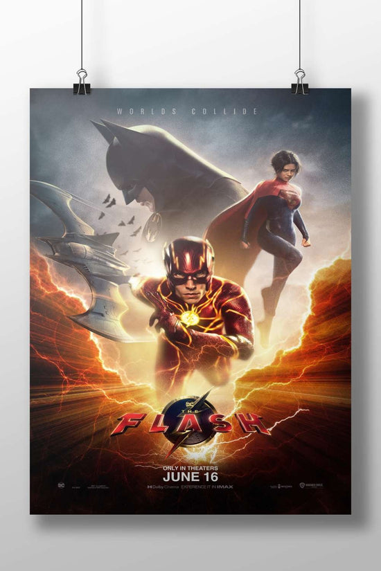 The Flash (Barry Allen), Batman (Bruce Wayne), and Supergirl (Kara Zor-El) from DC Extended Universe Main Subject: The Flash