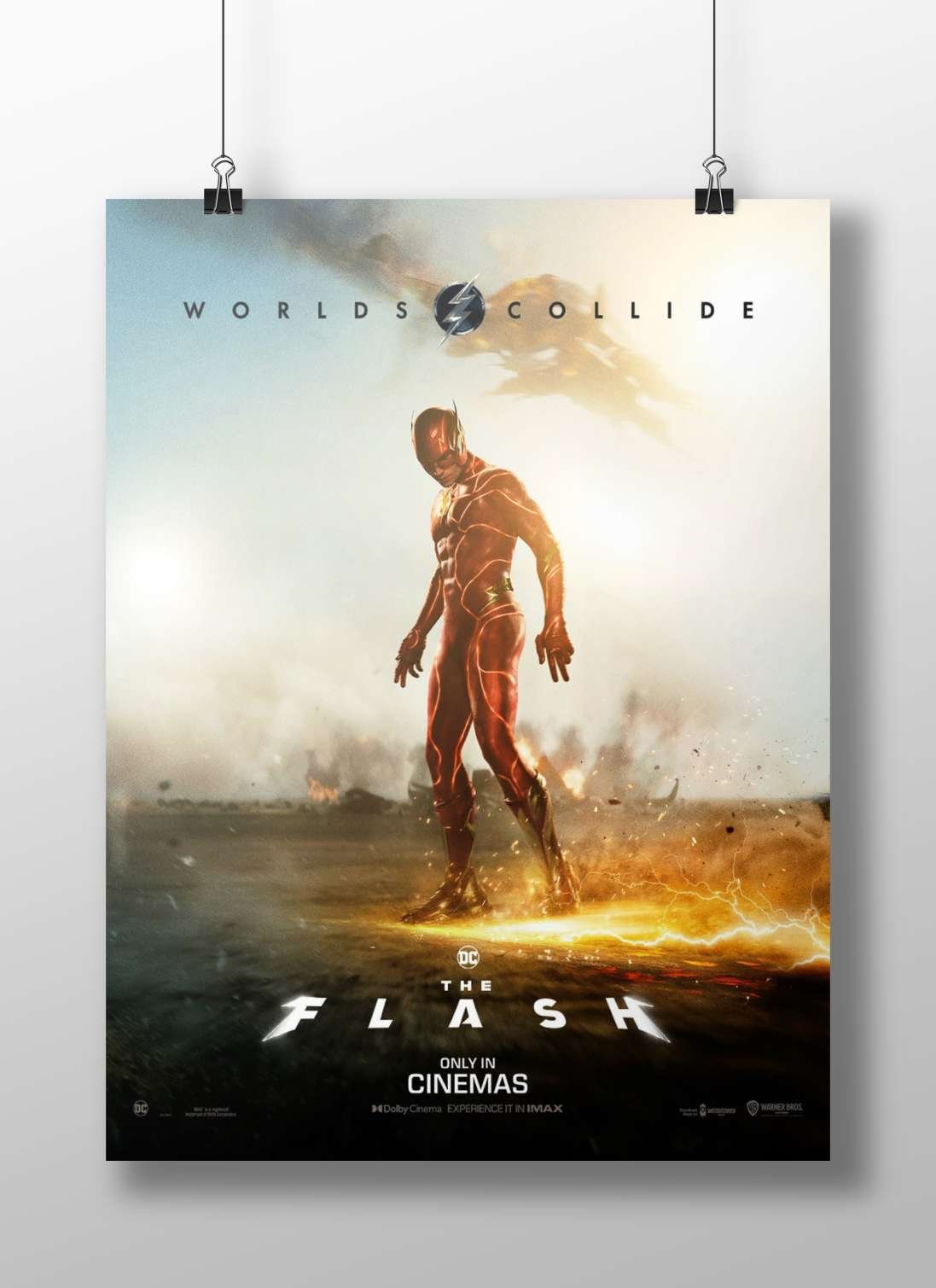 The Flash (Barry Allen) from DC Comics' "Worlds Collide" franchise. Main Subject: The Flash (Barry Allen) from DC Comics'