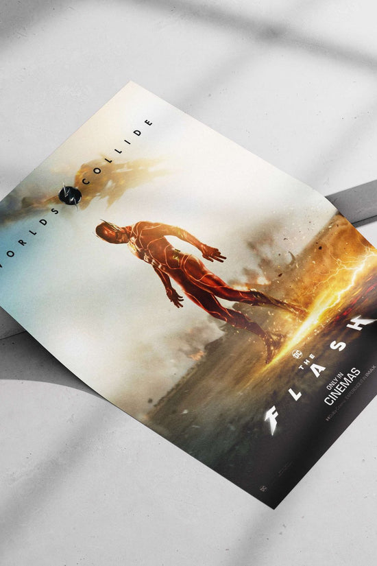 The Flash (Barry Allen) from DC Comics' "Worlds Collide" franchise. Main Subject: The Flash (Barry Allen) from DC Comics'