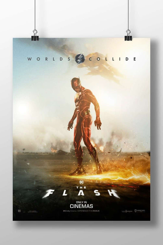 The Flash (Barry Allen) from DC Comics' "Worlds Collide" franchise. Main Subject: The Flash (Barry Allen) from DC Comics'