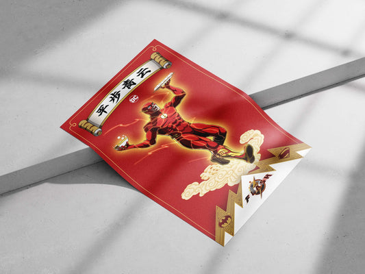 The Flash (DC Comics superhero) Main Subject: The Flash (DC Comics superhero) Matte poster print — Superhero wall art India