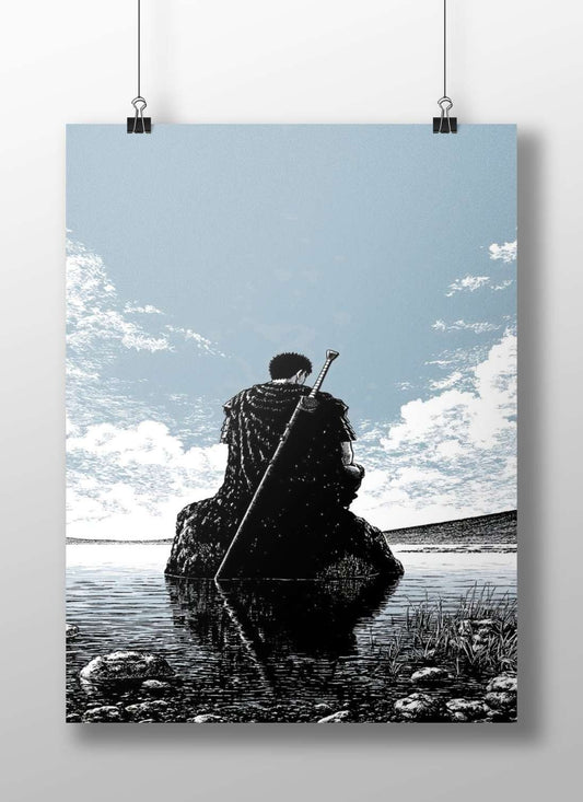 Guts from the Berserk franchise Main Subject: Guts from the Berserk franchise Matte BoizzBoard rigid print — Anime wall art