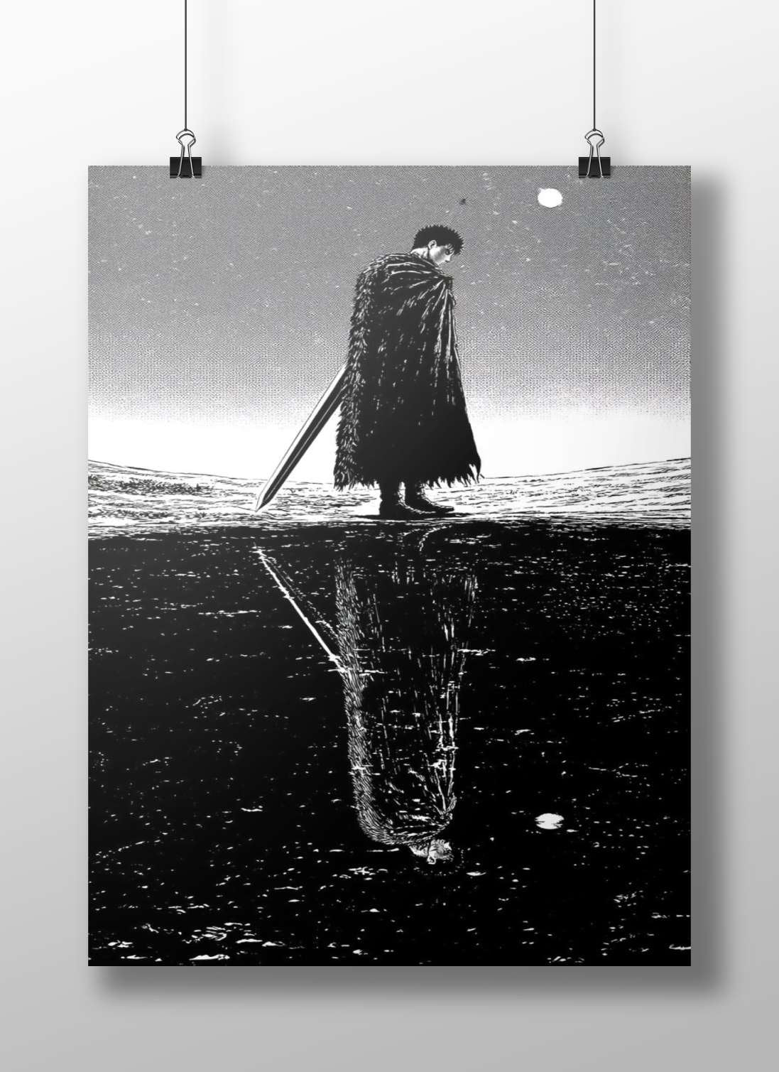 Guts from Berserk Main Subject: Guts from Berserk Matte BoizzBoard rigid print — Anime wall art India | PosterBoizz