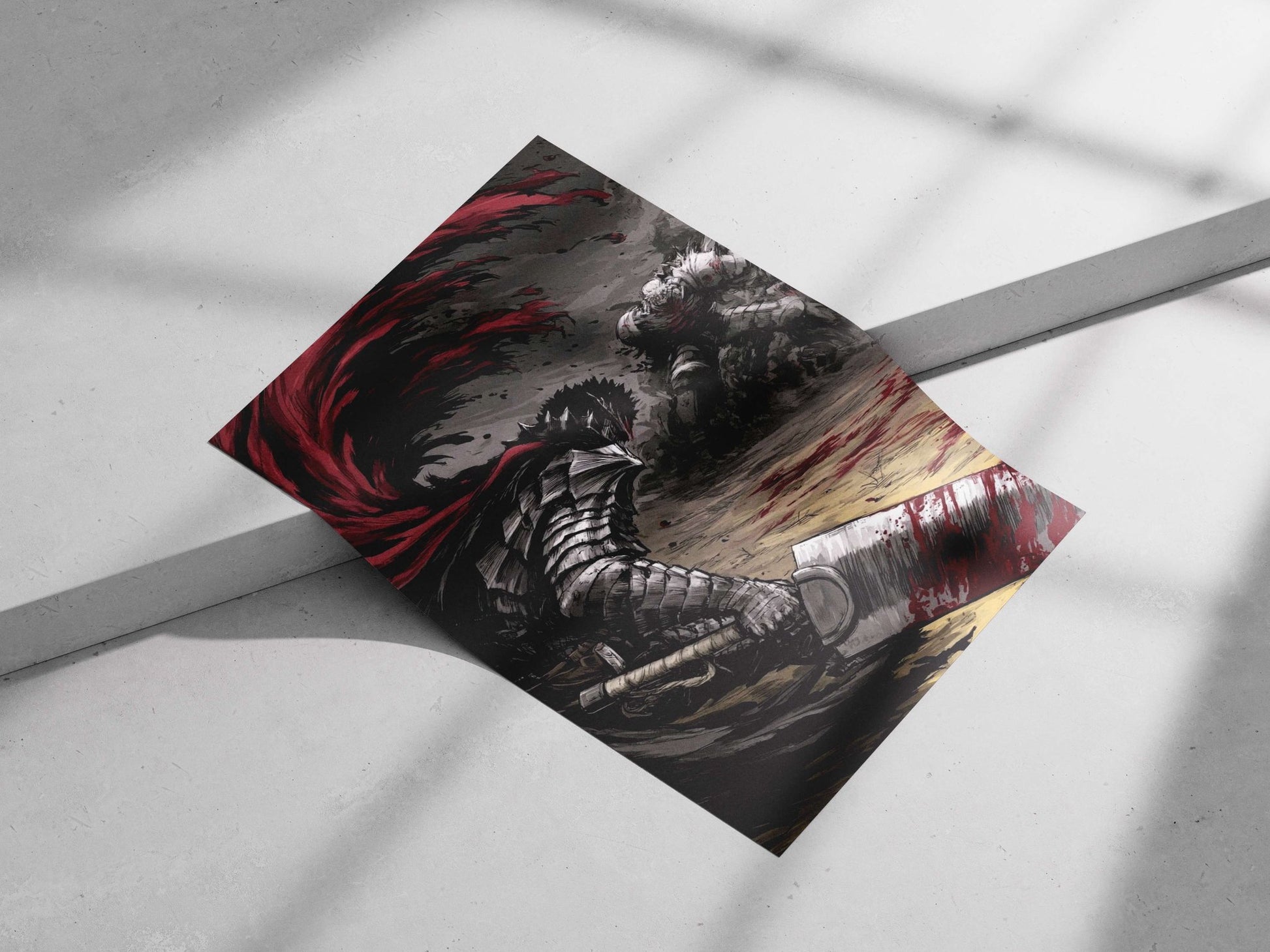 Guts from the Berserk franchise Main Subject: Guts from the Berserk franchise Matte poster print — Anime wall art India |