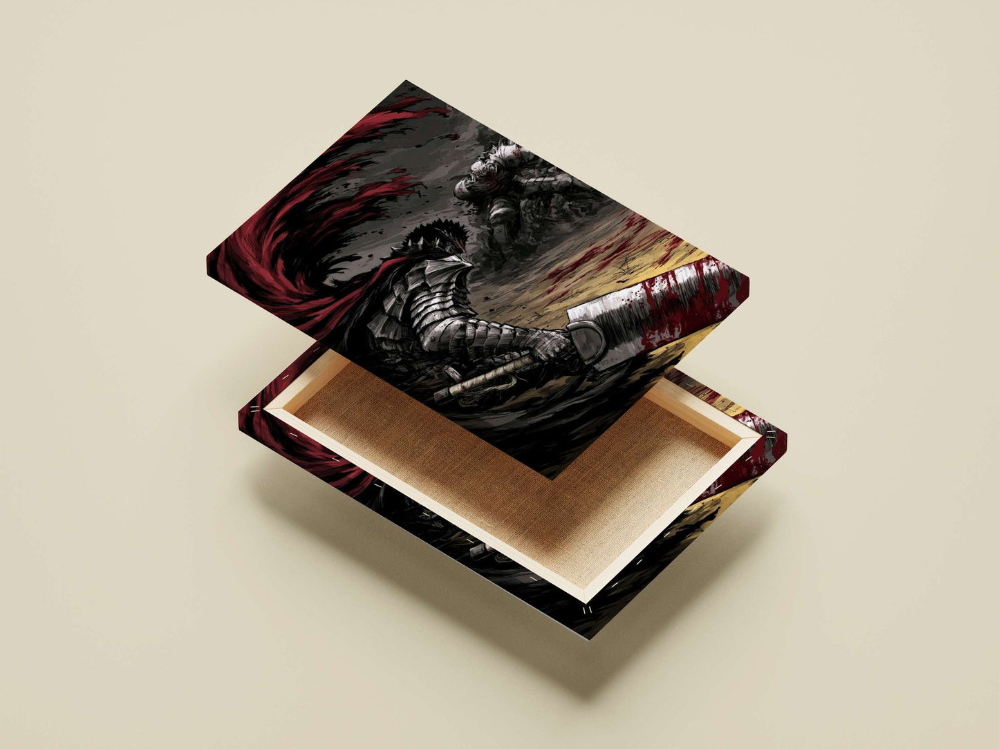 Guts from the Berserk franchise Main Subject: Guts from the Berserk franchise Canvas wall art — Anime wall art India |