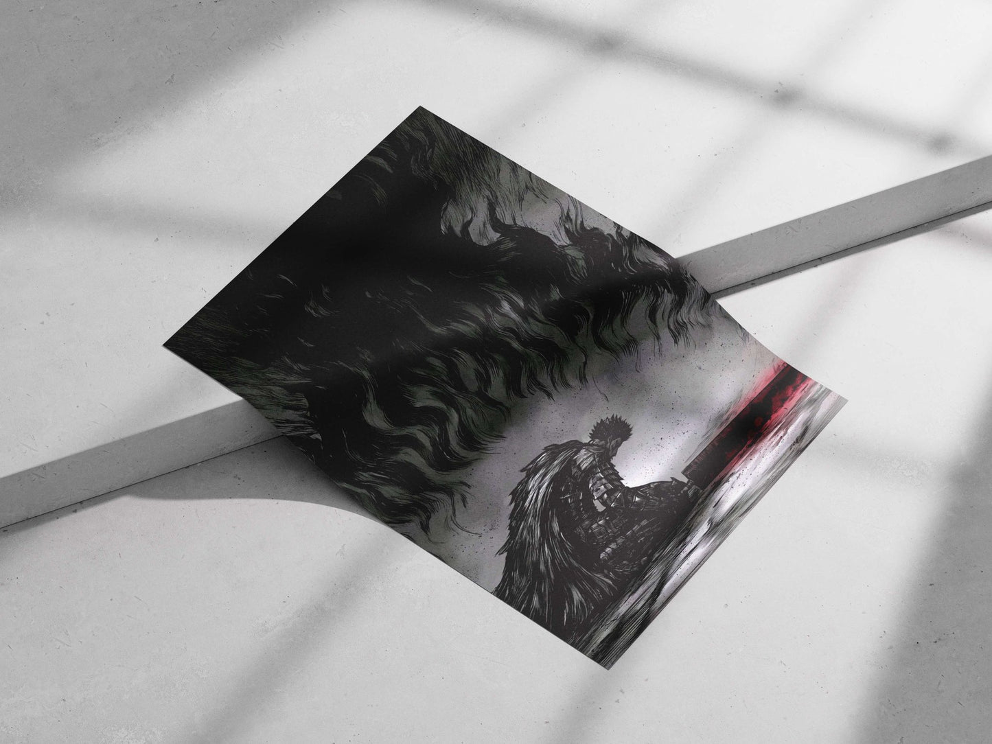 Guts (from Berserk franchise) Main Subject: Guts (from Berserk franchise) Matte poster print — Anime wall art India |