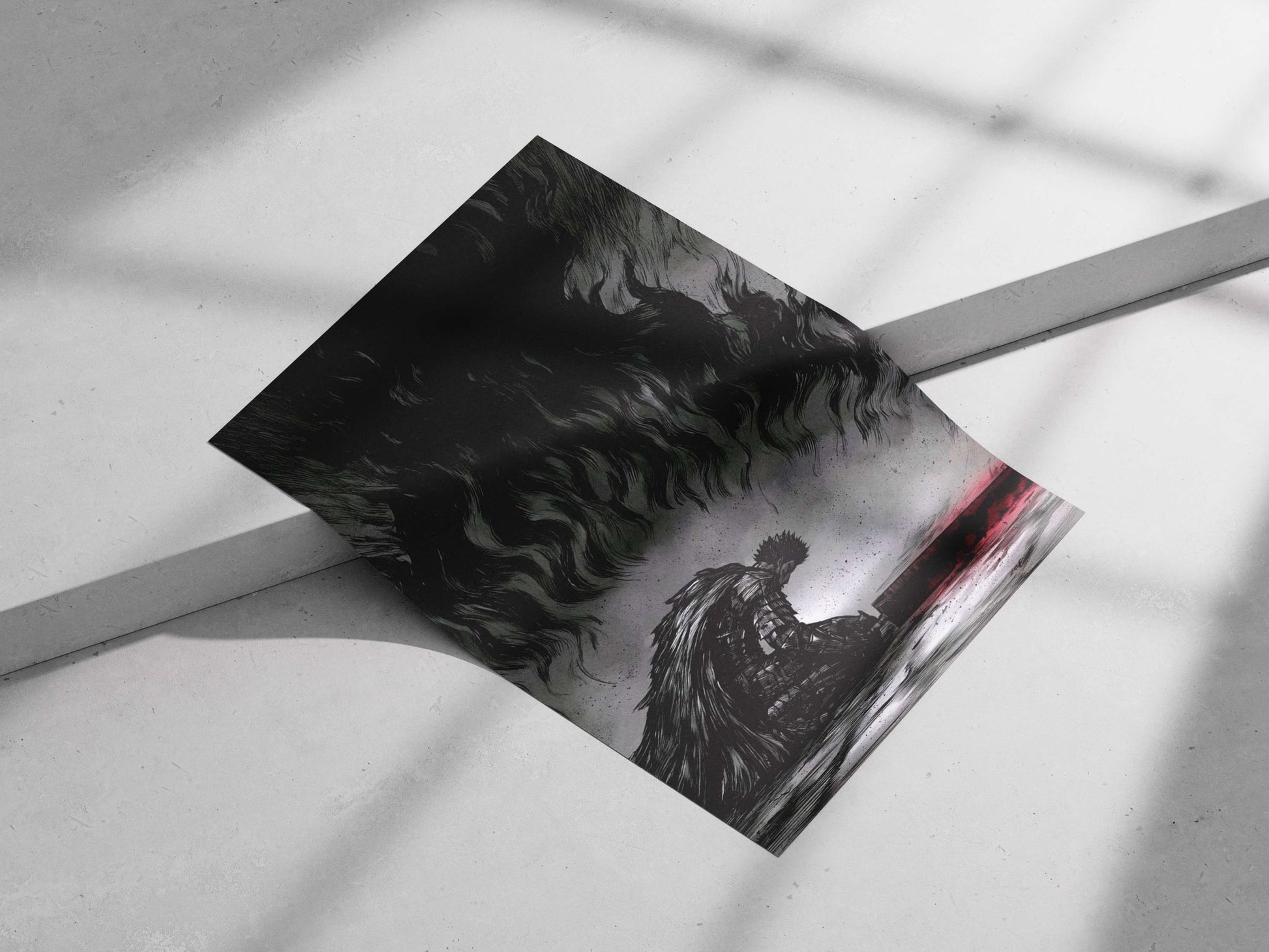 Guts (from Berserk franchise) Main Subject: Guts (from Berserk franchise) Matte poster print — Anime wall art India |