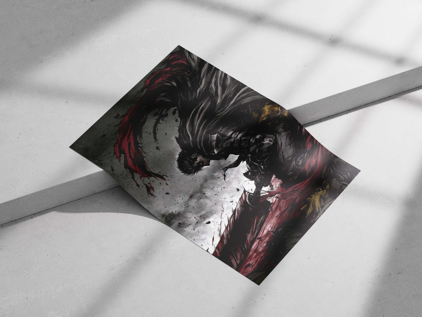 Guts (Berserk franchise) Main Subject: Guts (Berserk franchise) Matte poster print — Anime wall art India | PosterBoizz