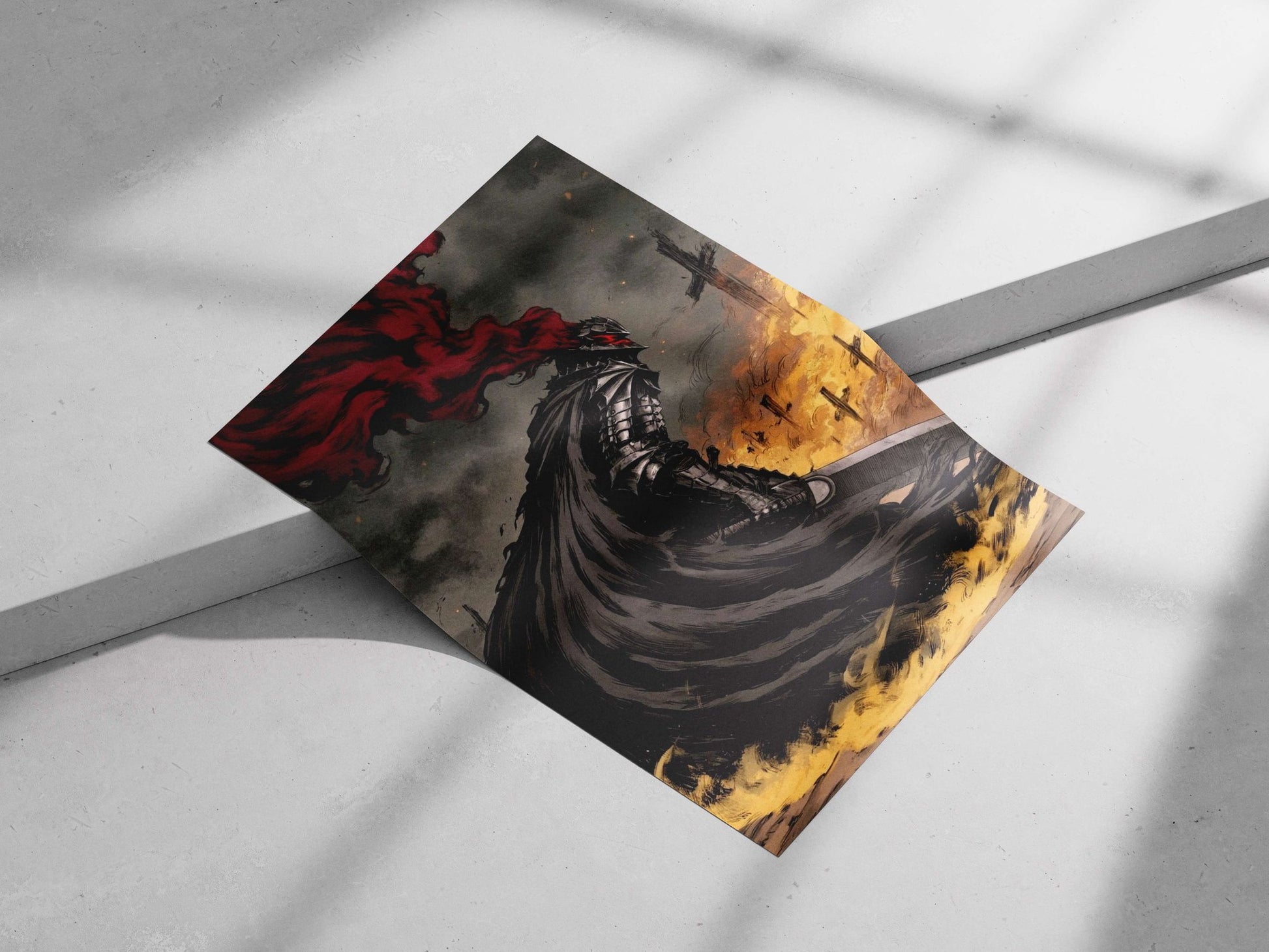 Berserker from the Overlord franchise Main Subject: Berserker from the Overlord franchise Matte poster print — Anime wall