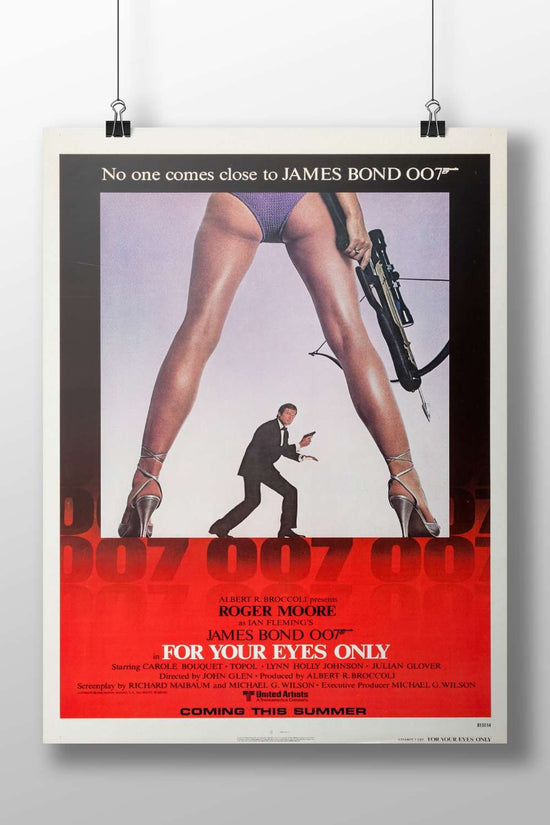 The James Bond film "For Your Eyes Only" (1981) from the 007 franchise, featuring Roger Moore as James Bond. Main Subject: