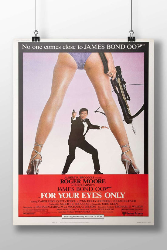 James Bond 007: For Your Eyes Only (1981) movie poster, featuring Roger Moore as Ian Fleming’s James Bond and Carole