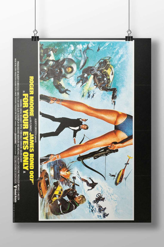 The James Bond film "For Your Eyes Only" (1981), part of the James Bond franchise starring Roger Moore as James Bond 007.