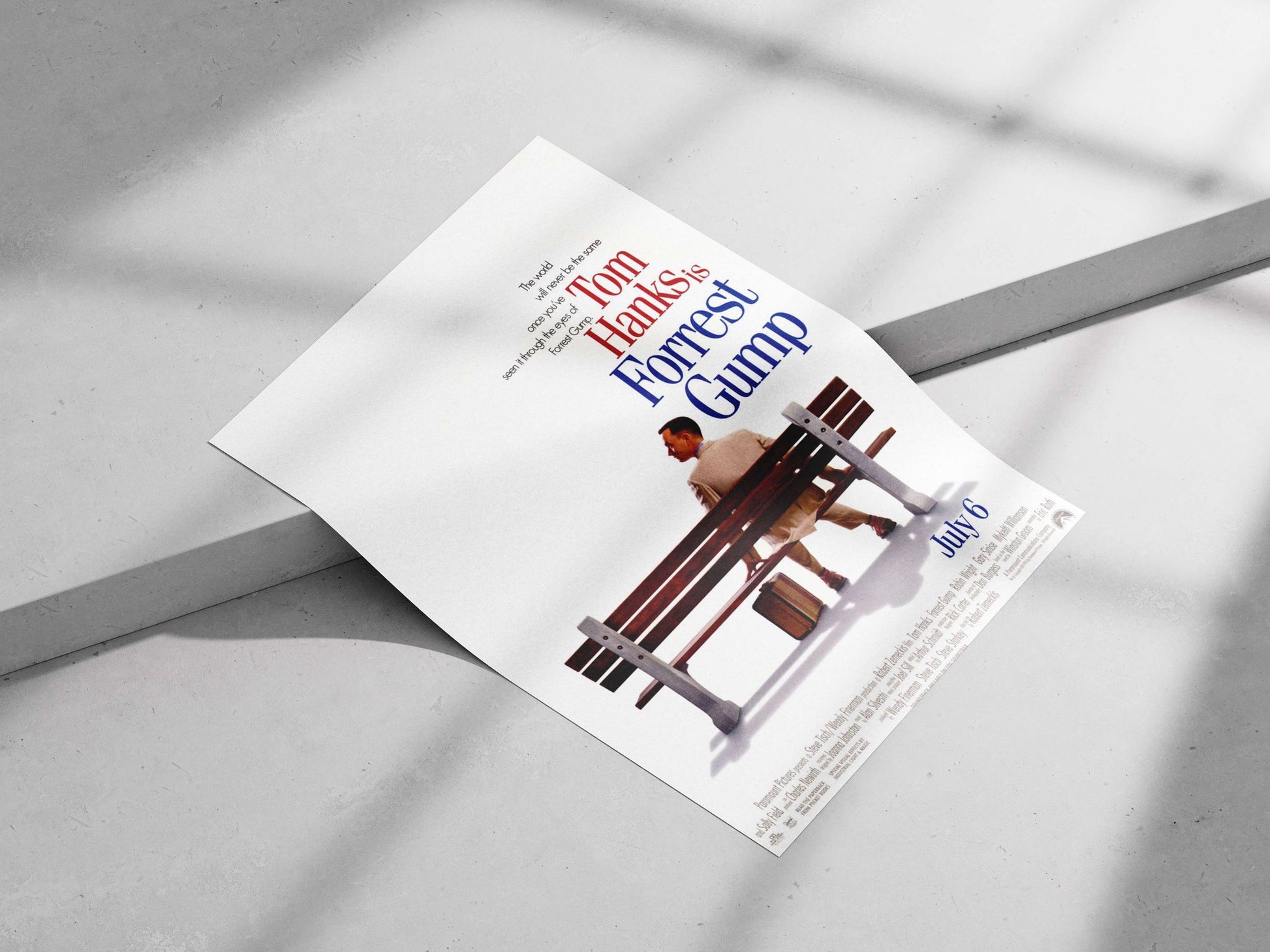 Tom Hanks as Forrest Gump Main Subject: Tom Hanks as Forrest Gump Matte poster print — Hollywood wall art India | PosterBoizz