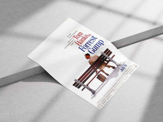 Tom Hanks as Forrest Gump Main Subject: Tom Hanks as Forrest Gump Matte poster print — Hollywood wall art India | PosterBoizz