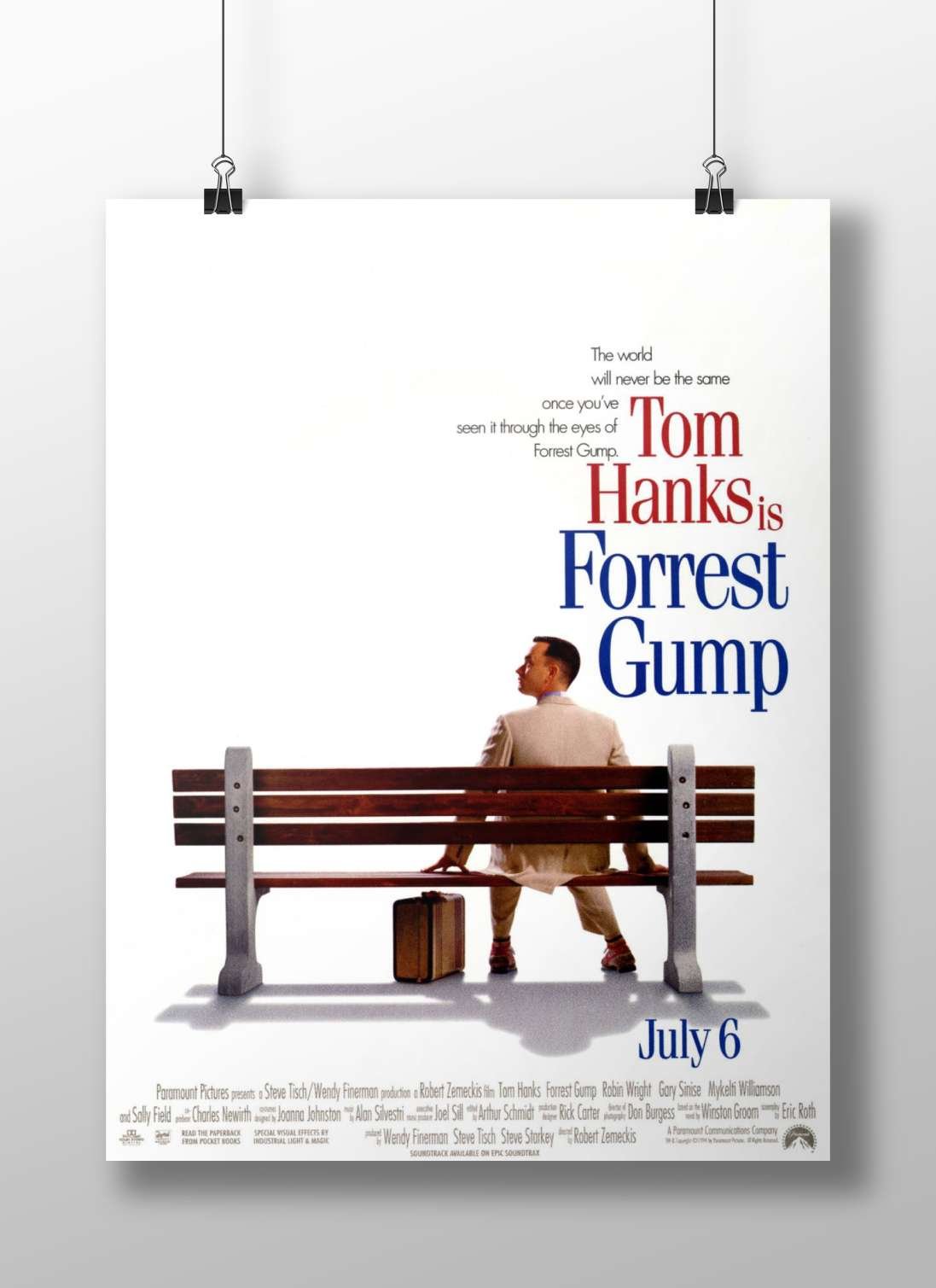 Tom Hanks as Forrest Gump Main Subject: Tom Hanks as Forrest Gump Matte BoizzBoard rigid print — Hollywood wall art India |
