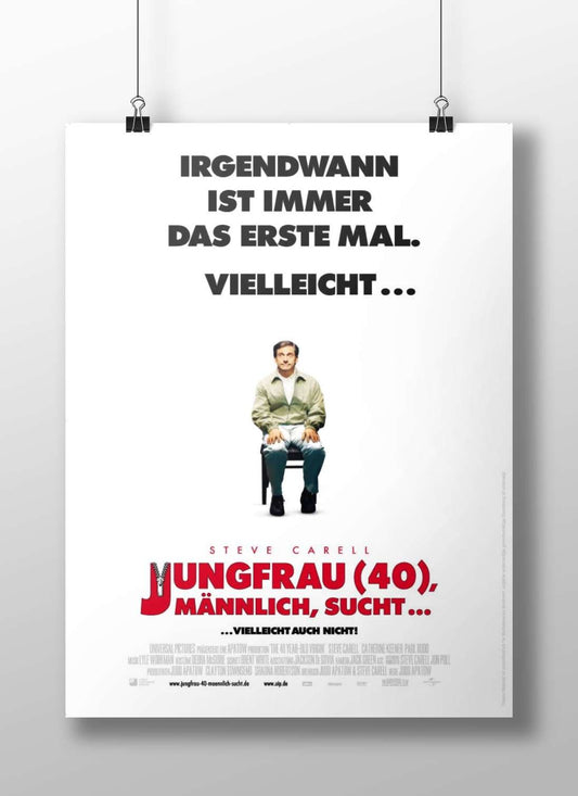 Jungfrau (40), Männlich, Sucht... (German title of "The 40-Year-Old Virgin") Main Subject: Jungfrau (40), Männlich, Sucht...