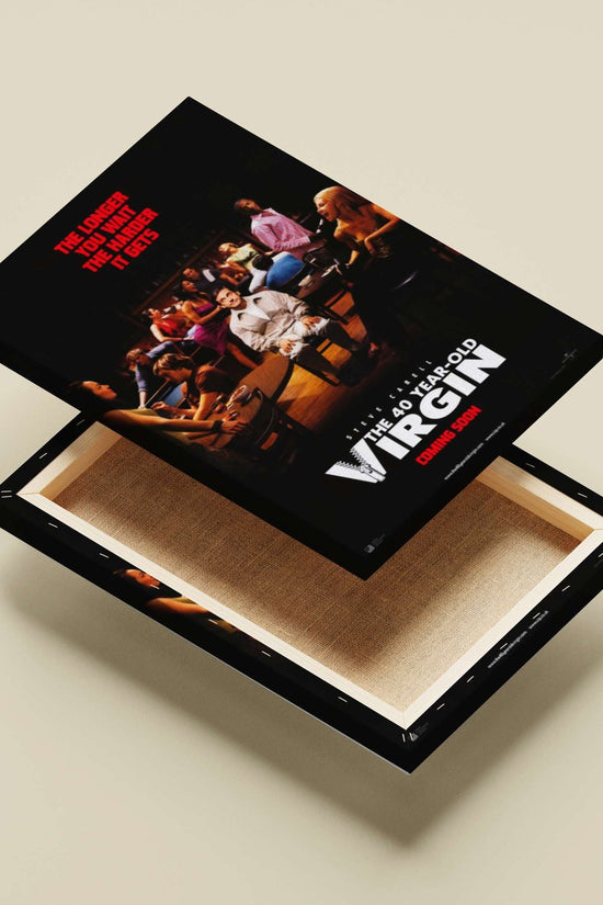The 40 Year-Old Virgin (Steve Carell) Main Subject: The 40 Year-Old Virgin (Steve Carell) Canvas wall art — Hollywood wall