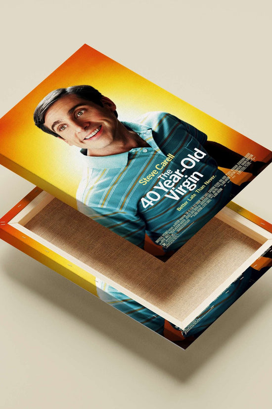 Steve Carell in "The 40 Year-Old Virgin" Main Subject: Steve Carell in "The 40 Year-Old Virgin" Canvas wall art — Hollywood