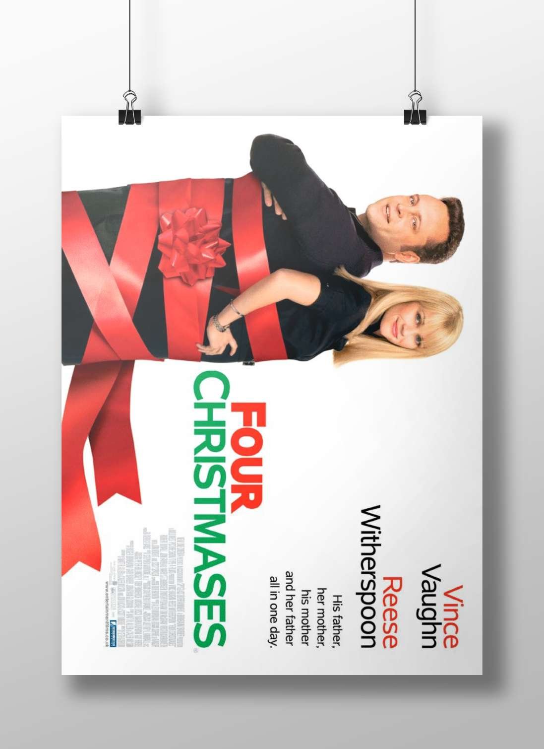 The film "Four Christmases" starring Vince Vaughn and Reese Witherspoon Main Subject: The film "Four Christmases" starring