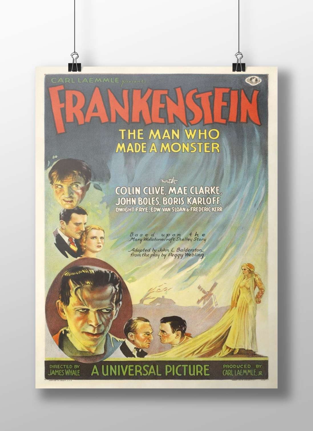 The 1931 Universal film "Frankenstein" based on Mary Shelley's novel Main Subject: The 1931 Universal film "Frankenstein"