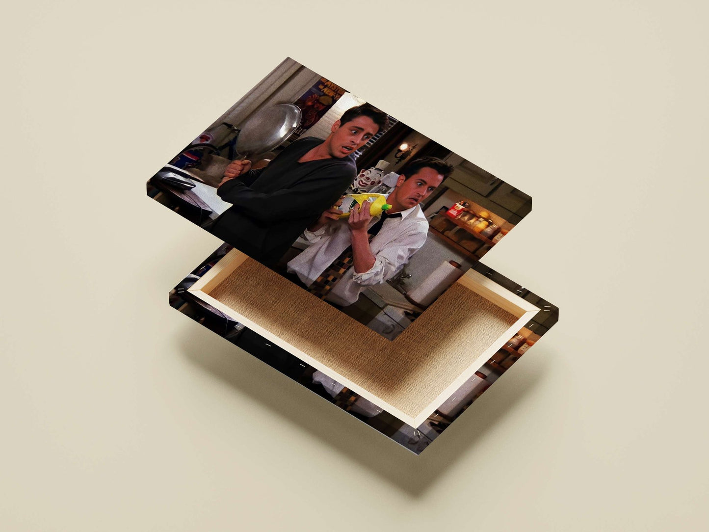 Joey Tribbiani and Chandler Bing (Friends) Main Subject: Joey Tribbiani and Chandler Bing (Friends) Canvas wall art — Series