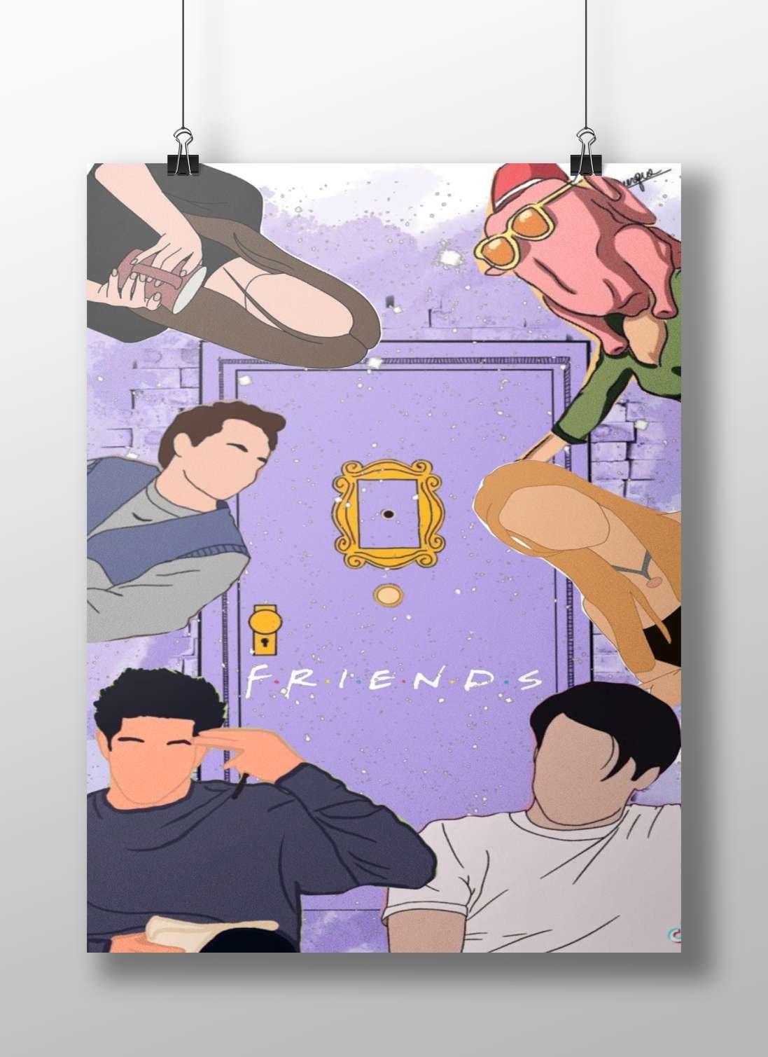 Friends (TV franchise) Main Subject: Friends (TV franchise) Matte BoizzBoard rigid print — Series wall art India |