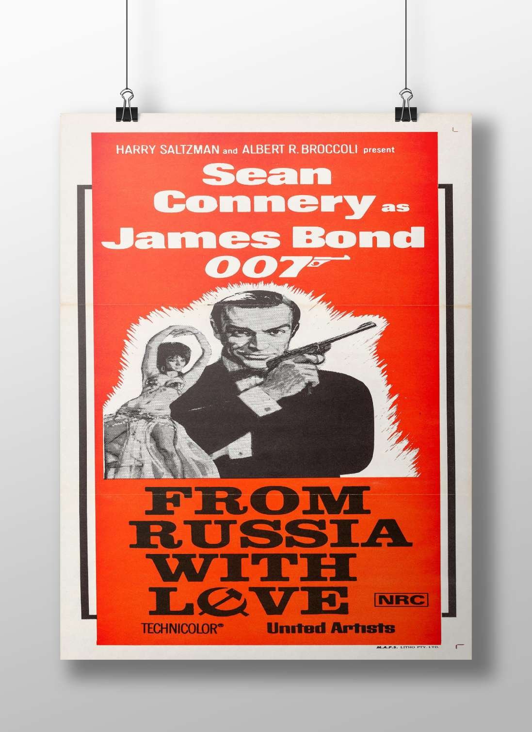 James Bond film "From Russia with Love" (Sean Connery as James Bond 007) Main Subject: James Bond film "From Russia with