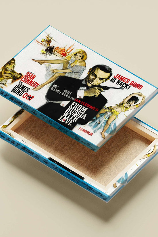 The James Bond film franchise, specifically "From Russia with Love" starring Sean Connery as James Bond. Main Subject: The