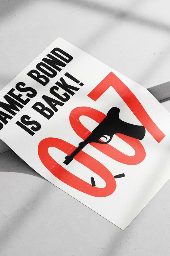 James Bond (007 franchise) Main Subject: James Bond (007 franchise) Matte poster print — Hollywood wall art India |