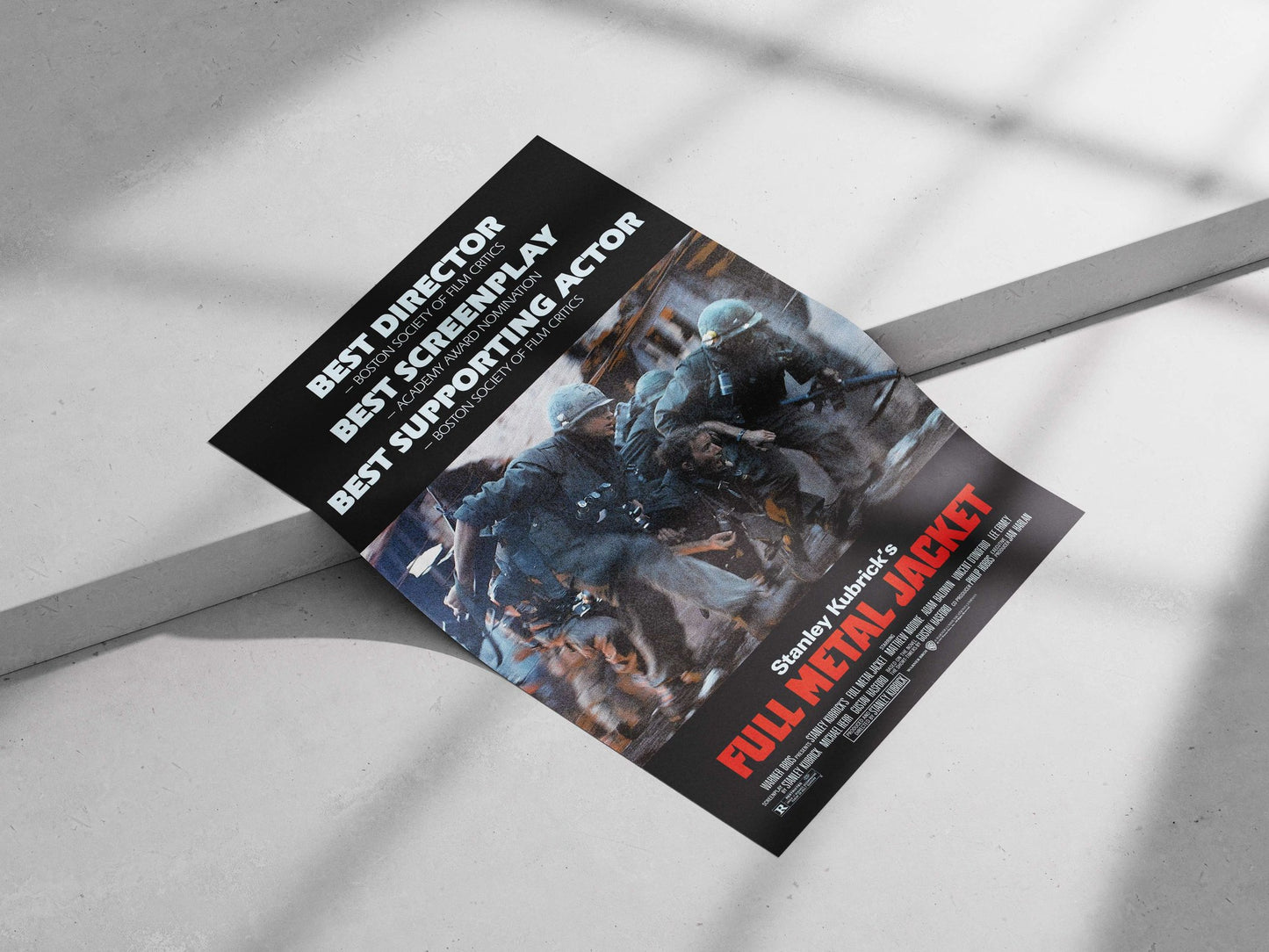Full Metal Jacket (Stanley Kubrick's film) Main Subject: Full Metal Jacket (Stanley Kubrick's film) Matte poster print —