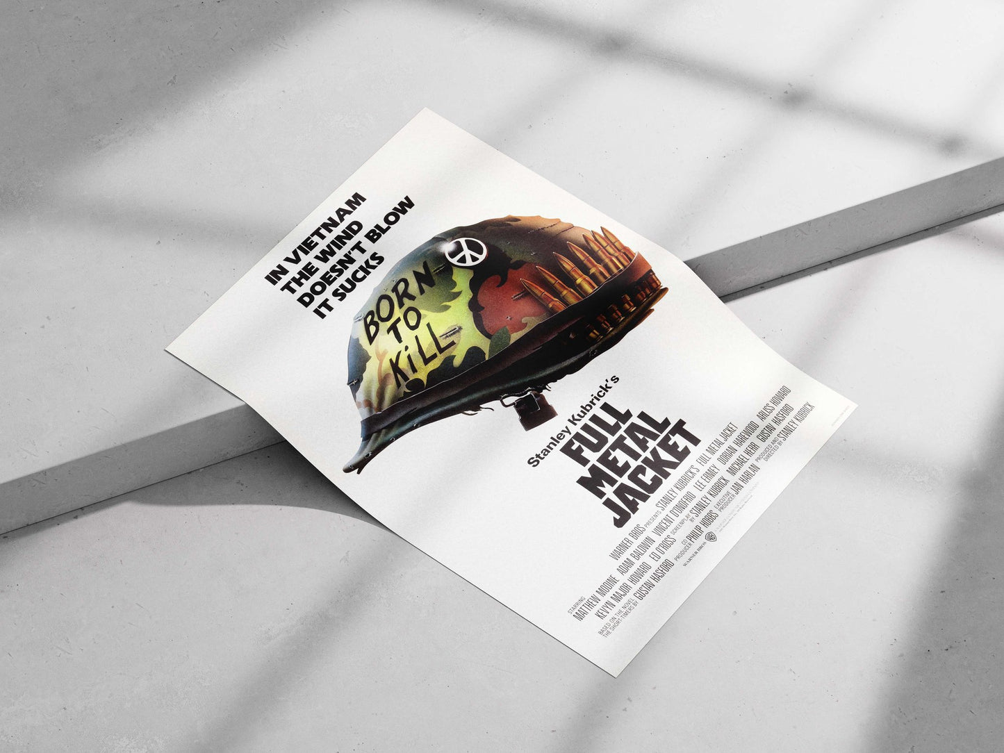 Stanley Kubrick's Full Metal Jacket Main Subject: Stanley Kubrick's Full Metal Jacket Matte poster print — Bollywood wall