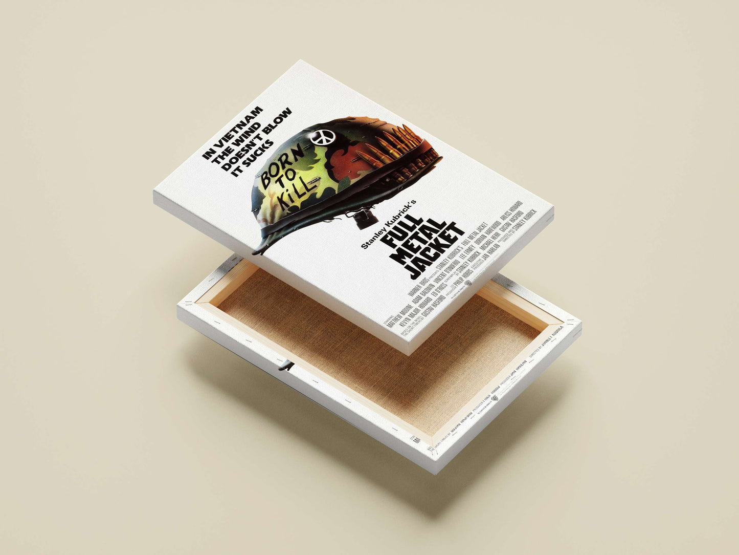 Stanley Kubrick's Full Metal Jacket Main Subject: Stanley Kubrick's Full Metal Jacket Canvas wall art — Bollywood wall art