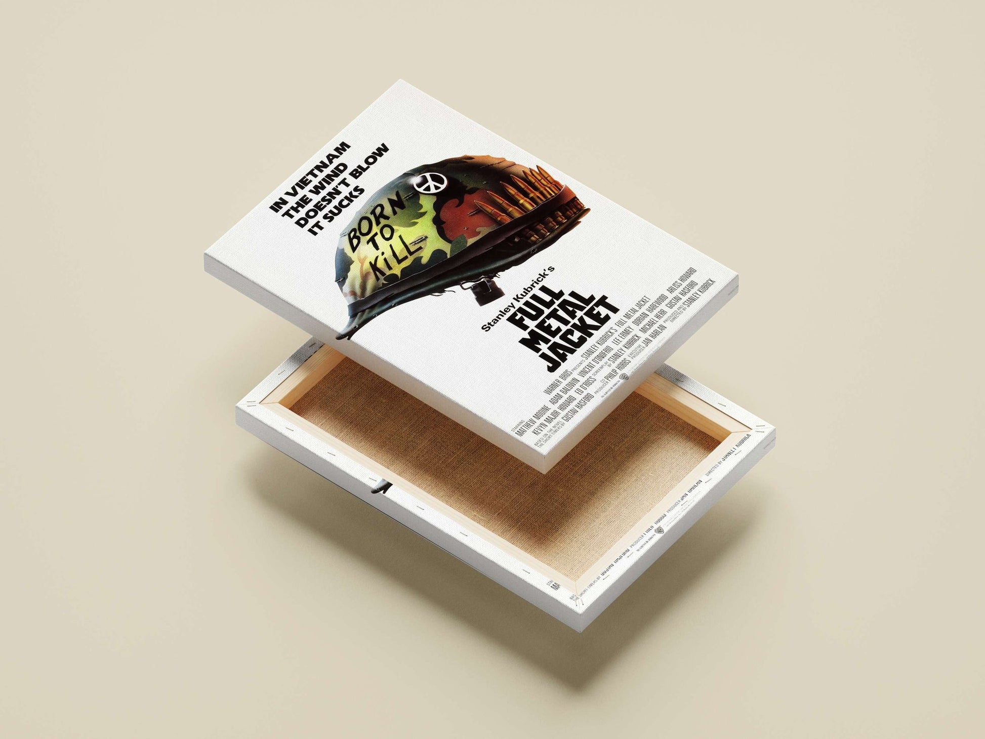Stanley Kubrick's Full Metal Jacket Main Subject: Stanley Kubrick's Full Metal Jacket Canvas wall art — Bollywood wall art