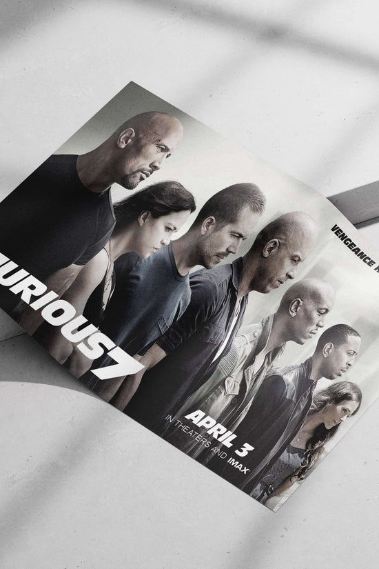 Furious 7 (Fast & Furious franchise) Main Subject: Furious 7 (Fast & Furious franchise) Matte poster print — Bollywood wall