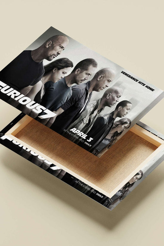 Furious 7 (Fast & Furious franchise) Main Subject: Furious 7 (Fast & Furious franchise) Canvas wall art — Bollywood wall art
