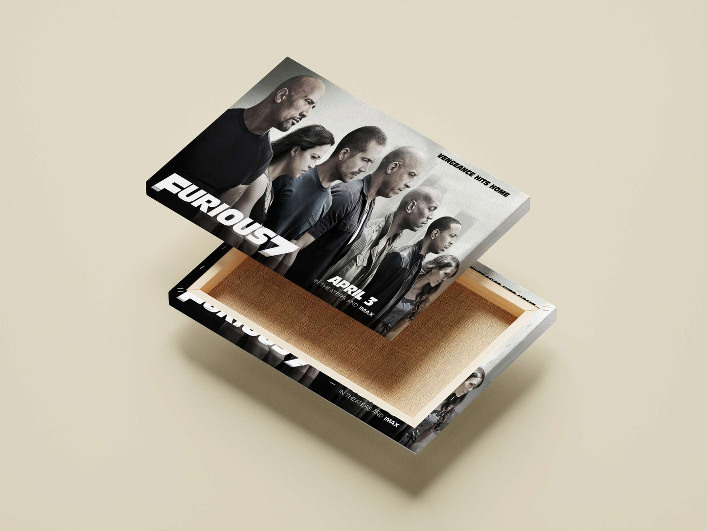 Furious 7 (Fast & Furious franchise) Main Subject: Furious 7 (Fast & Furious franchise) Canvas wall art — Bollywood wall art