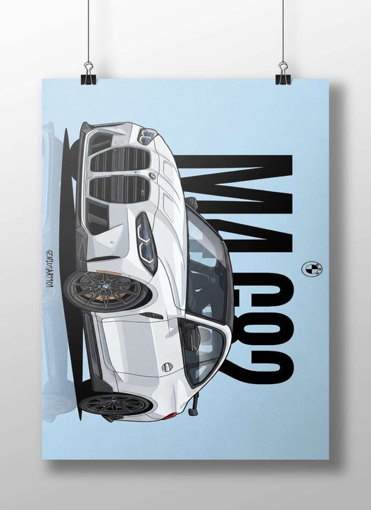 BMW M5 Main Subject: BMW M5 Matte BoizzBoard rigid print — Cars wall art India | PosterBoizz