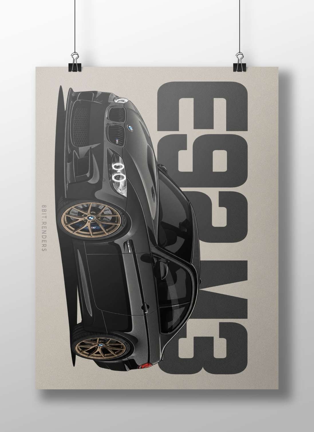 BMW M3 Main Subject: BMW M3 Matte BoizzBoard rigid print — Cars wall art India | PosterBoizz