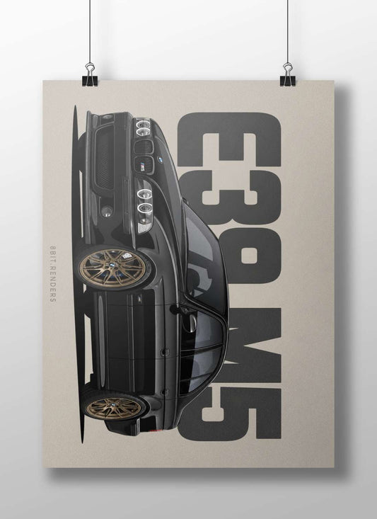 BMW M3 Main Subject: BMW M3 Matte BoizzBoard rigid print — Cars wall art India | PosterBoizz