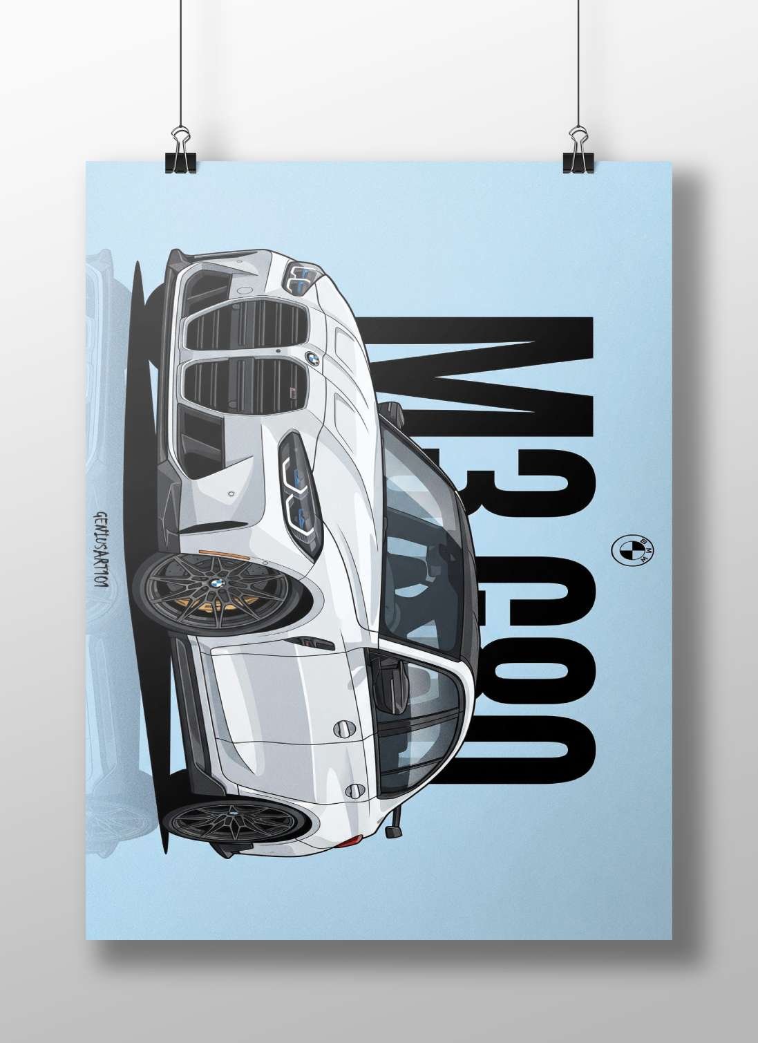 BMW M3 Main Subject: BMW M3 Matte BoizzBoard rigid print — Cars wall art India | PosterBoizz