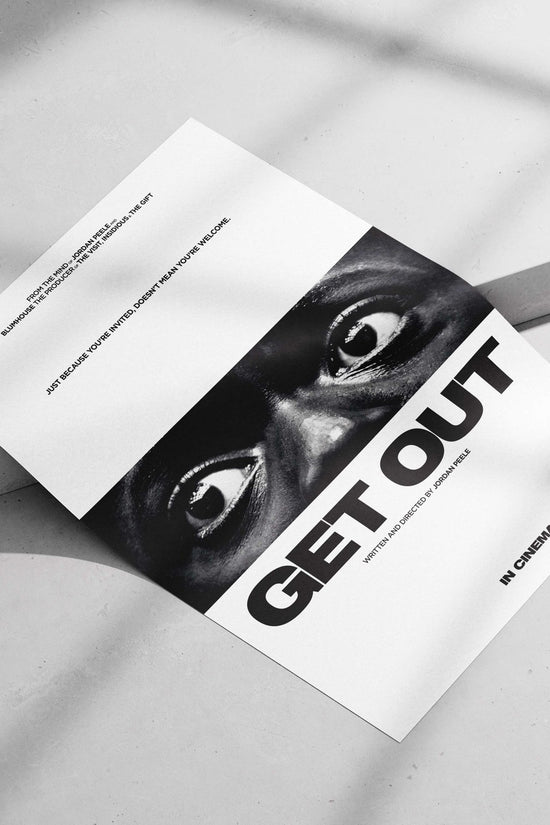 Get Out (film) by Jordan Peele Main Subject: Get Out (film) by Jordan Peele Matte poster print — Bollywood wall art India |