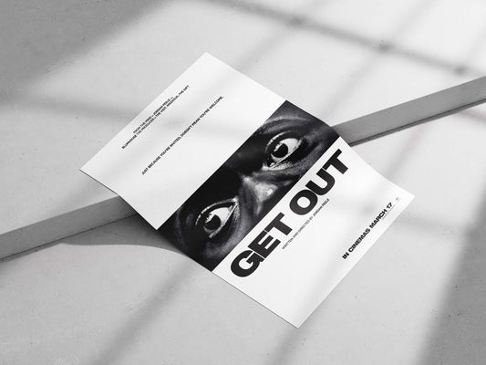 Get Out (film) by Jordan Peele Main Subject: Get Out (film) by Jordan Peele Matte poster print — Bollywood wall art India |