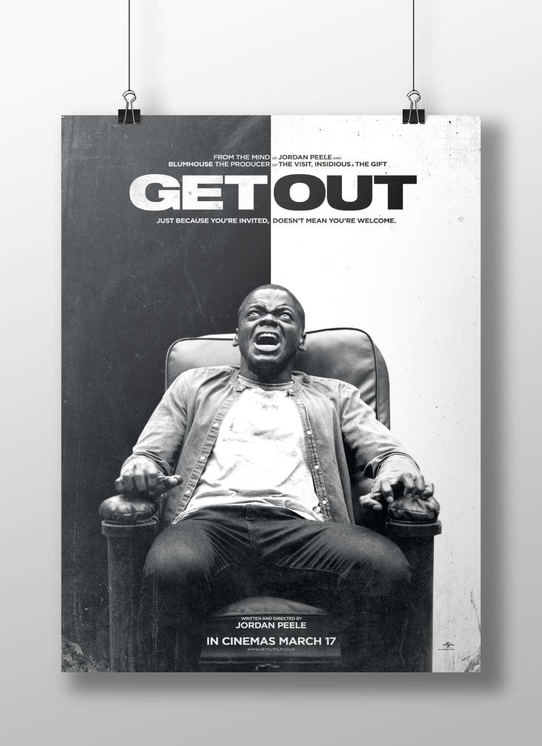 Get Out (film by Jordan Peele) Main Subject: Get Out (film by Jordan Peele) Matte BoizzBoard rigid print — Bollywood wall