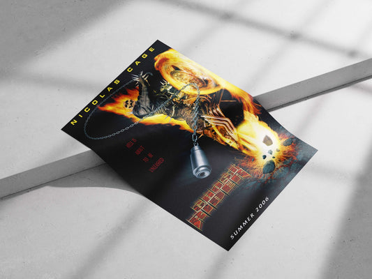 Ghost Rider (Marvel Comics franchise) Main Subject: Ghost Rider (Marvel Comics franchise) Matte poster print — Superhero