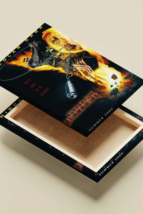 Ghost Rider (Marvel Comics franchise) Main Subject: Ghost Rider (Marvel Comics franchise) Canvas wall art — Superhero wall