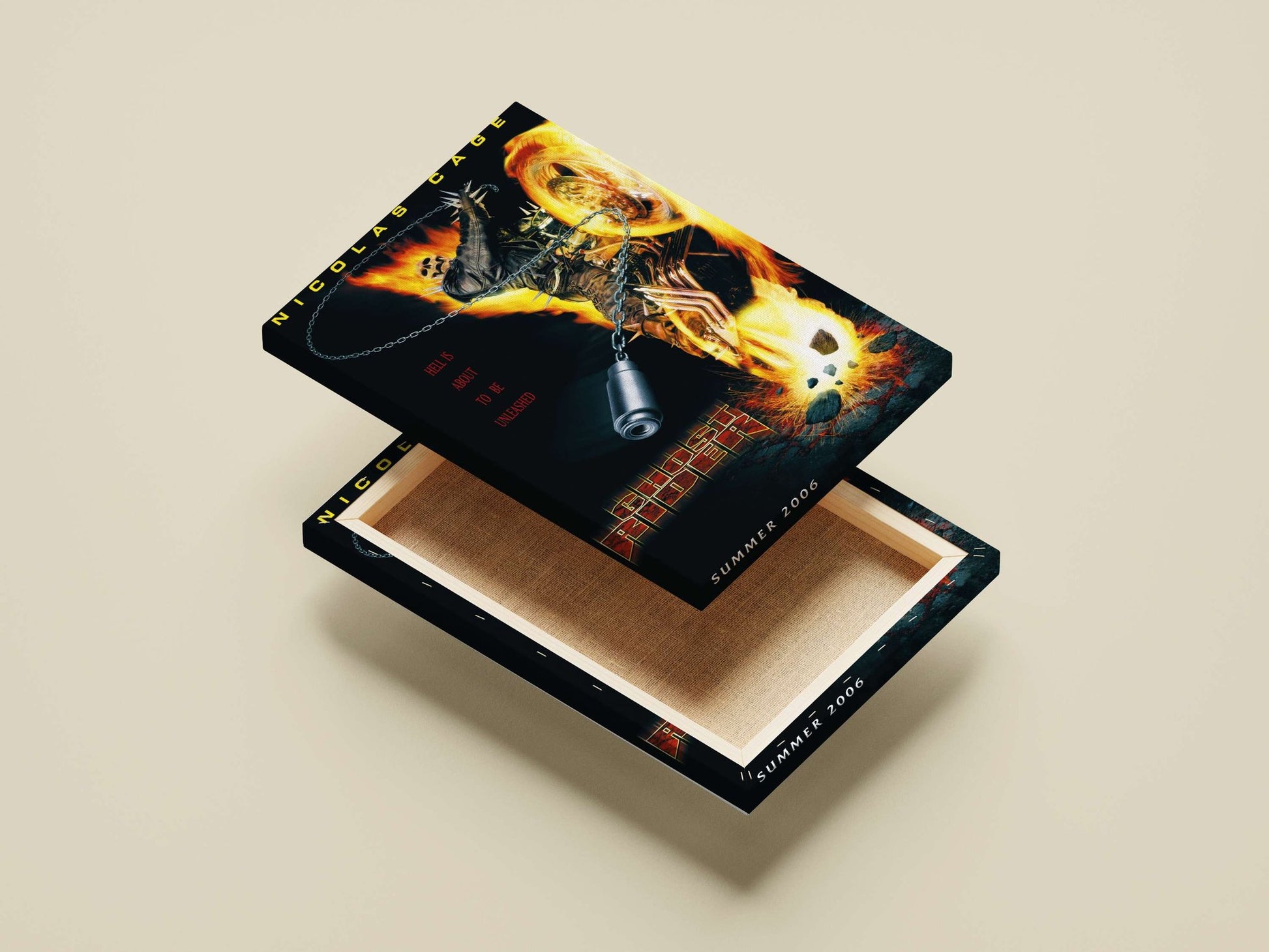 Ghost Rider (Marvel Comics franchise) Main Subject: Ghost Rider (Marvel Comics franchise) Canvas wall art — Superhero wall