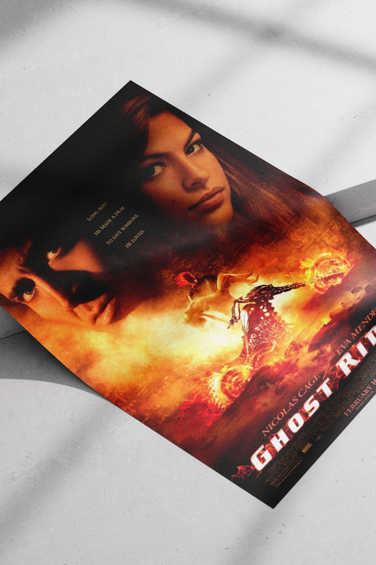 Ghost Rider (Marvel franchise film) starring Nicolas Cage and Eva Mendes Main Subject: Ghost Rider (Marvel franchise film)
