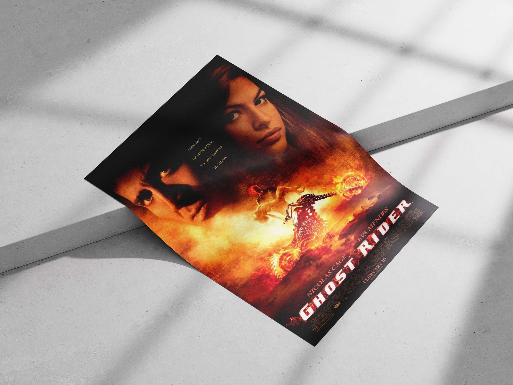 Ghost Rider (Marvel franchise film) starring Nicolas Cage and Eva Mendes Main Subject: Ghost Rider (Marvel franchise film)