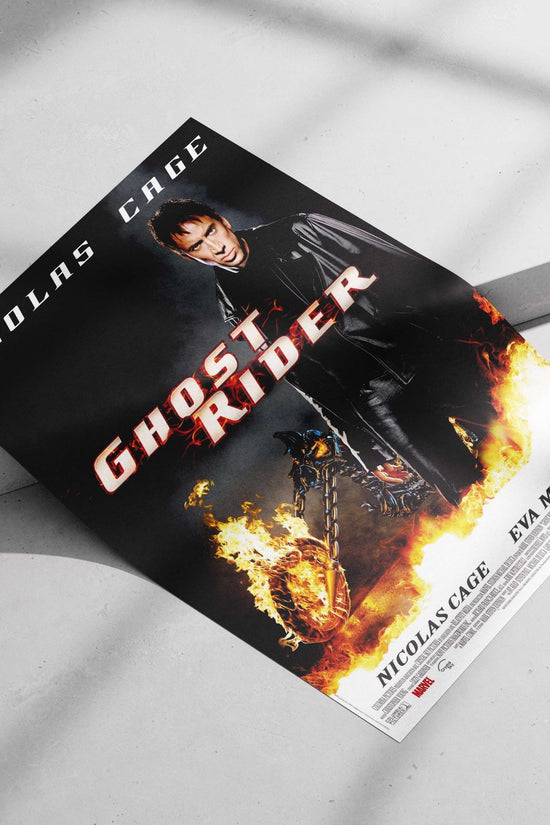 Marvel's Ghost Rider franchise (2007 film) starring Nicolas Cage as the titular supernatural character. Main Subject:
